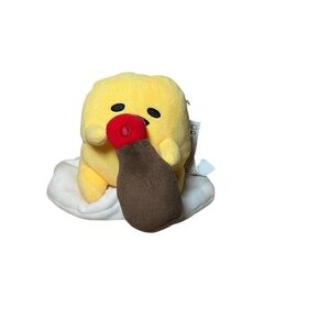 Gudetama Lazy Egg With Soy Sauce 7“ Plush Sanrio gund